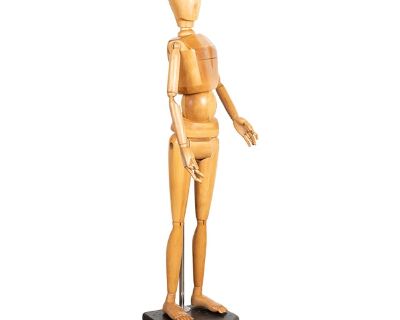 Mid Century Danish Artists Life Size Articulated Model Mannequin