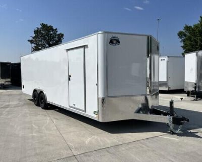 New 2026 Bighorn R&M 8.5x24 + 2V Nose Rear Ramp Enclosed Cargo Trailer Car Hauler