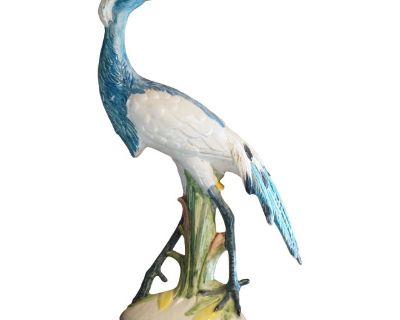 1960s Italian Ceramic Heron Statue