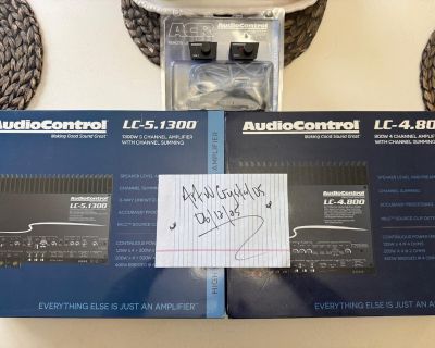 ~ PRICE DROP AUDIOCONTROL 5 & 4 CHANNEL AMPS W/BASS KNOB ~
