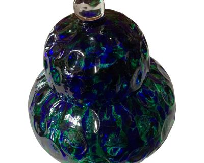 1970s Art Glass Tri-Footed Jar