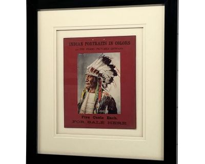 Original Color Photograph Indian Chief