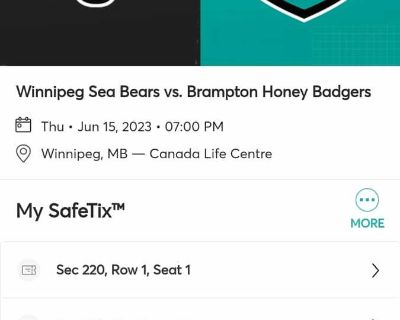 Winnipeg Sea Bears Basketball Tickets