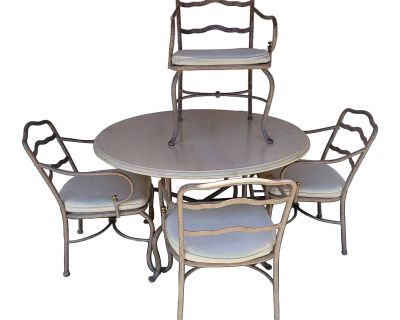 Vintage Outdoor Patio Table & 4 Chairs