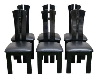 Set of Six Post Modern Dining Chairs