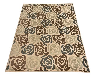 Nourison Home for Christopher Guy Flower Fleurs Wool and Silk Hand Knotted Rug 9x12