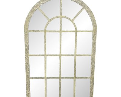 Arched Window Pane Capiz Shell Mirror