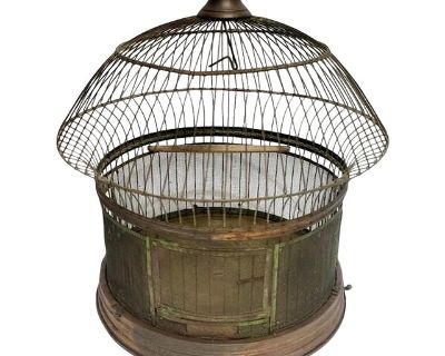 Antique Hendryx Brass Dome Bird Cage