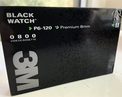 NEW 3M BLACKWATCH 8mm Metal P Videocassette P6-120  Video Tape