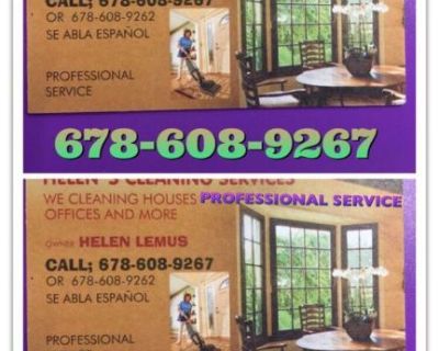 WE CLEANING HOUSES .PROFETIONAL .FOR ANY QUESTION PLEASE CALL 678-608-9267