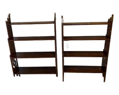 Antique Pair of English Hanging Shelves
