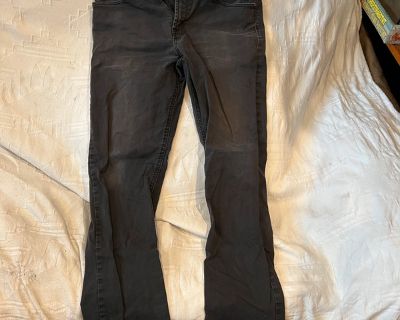 Wrangler Slim Straight Black Jeans Mens 32x29