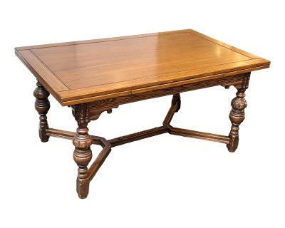Vintage Jacobean Style Extension Table