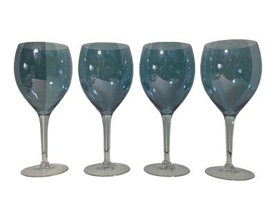 1950s Blue Wine/Water Goblets - Set of 4