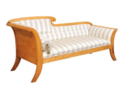 Mid 19th Century Biedermeier Reclaimer Fainting Couch Settee