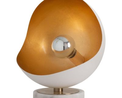 Nova of California Luna Bella Accent Table Lamp, White & Gold