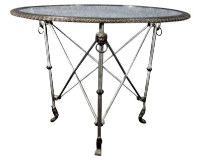 1990s Figural Metal and Glass Center Table by Ralph Lauren