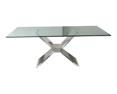 Lucite & Glass 'Lion in Frost' Dining Table 1970