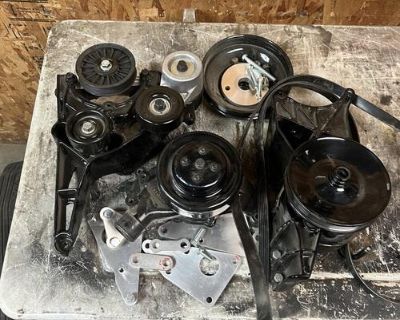 Serpentine belt system for sbc or BBC has a kwik performance adapter for bbc. Has