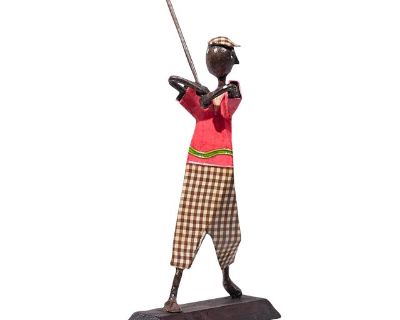 Manuel Felguerez Mid Century Metal Golfer Sculpture