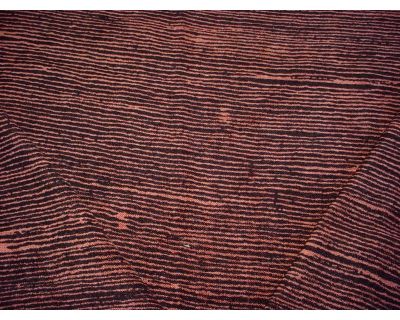 Lee Jofa / Groundworks Gwf-3529 Stroke in Shell / Onyx - Kelly Wearstler Printed Linen Upholstery Fabric - 7-3/8 Yards