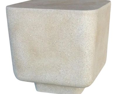 Cast Resin 'Block' Table, Aged Stone Finish by Zachary A. Design