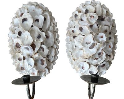 Oly Studiio Oyster Shell Candle Sconces-A Pair