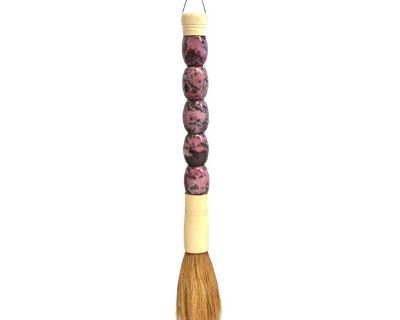 Large Pink Rhodonite Calligraphy Brush 15"