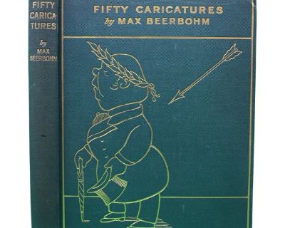 BEERBOHM, Max w/ 50 plates William Heinemann 1913 9" x 7 1/2" Fifty, often merciless but never malicious, caricature portraits by Beerbohm, including one of George Bernard Shaw who had recommended Beerbohm to replace him as drama critic for the Saturday Review.. Dimensions 7.5 W 1 D 9 H Styles Traditional Period 1910s Country of Origin United States Item Type Vintage, Antique or Pre-owned Shop ...