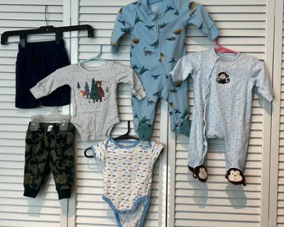 Bundle of newborn to three month clothing for boys