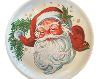 Vintage 1960's Santa Serving Tray