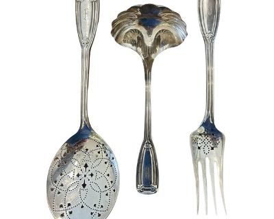 1920s Tiffany & Co. Saint Dunstan Sterling Server Set- 3 Pieces