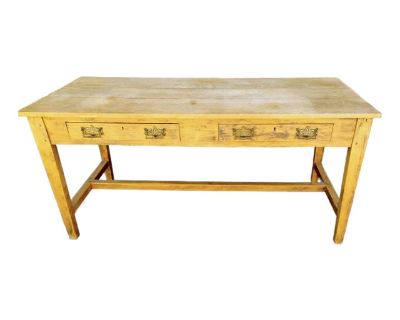 1970s Vintage French Provincial Style Pine Writing Desk