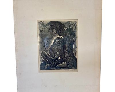 Fritz Eichenberg German / American Wpa Artist Original Pencil Signed Etching “Ecclesiastes”