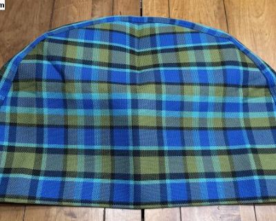 Westfalia Half Spare Wheel Cover in Plaid Blue