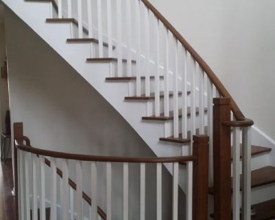 wooden staircase renovation cost Burlington