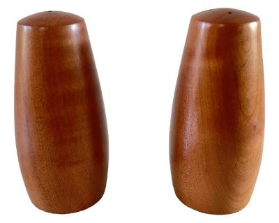 Mid 20th Century Danish Modern Teak Salt & Pepper Shakers- a Pair