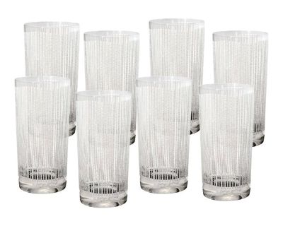 Georges Briard “Icicle White” Highball Glasses – Set of 8