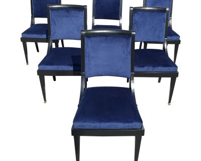 1910s Antiques French Louis XVI Style Dining Chairs- Set of 6