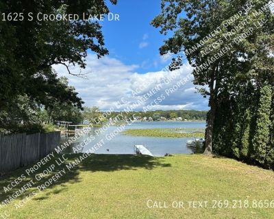 1625 S Crooked Lake Dr. Fantastic lake view and direct lake access! This home is situated on a nice, large lake lot with a very private backyard giving you views and access all year long! Enjoy living on one of the most desirable lakes in Kalamazoo County! The home was just updated and features a very open floor plan. The front entry opens to a large mud-room to help keep the main home clean! I...