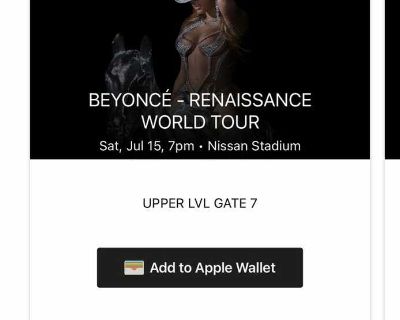 2 Beyonce tickets