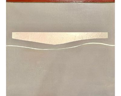 Mid Century Modern Oil Painting on Canvas by Barbara Beck 1972