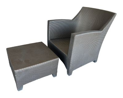 Dedon Richard Frinier Barcelona Outdoor Arm Chair + Ottoman, Set