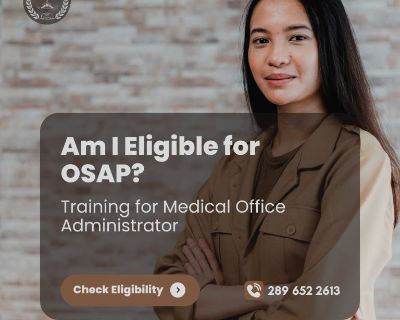 Wondering “Am I eligible for OSAP?”
If you’re aiming for a career in healthcare administration, this is your fast path. Train as a Medical Office Administrator (MOA) and learn the real-world skills clinics, hospitals, and labs hire for—while exploring OSAP student loans & grants.
What you’ll learn
Medical terminology & documentation
Clinic/hospital workflows & scheduling
OHIP/billing basics and...
