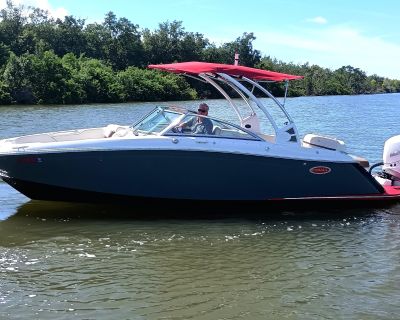 The 2018 Cobalt 25SC Bowrider is the ultimate vessel for entertainment. As the original owner, this meticulously maintained boat has been stored in a marina rack since day one and is in excellent condition. Please note, it does not come with a trailer, but feel free to inquire about trailer availability. This family-friendly sport bowrider boasts a plethora of impressive features, including a 1...