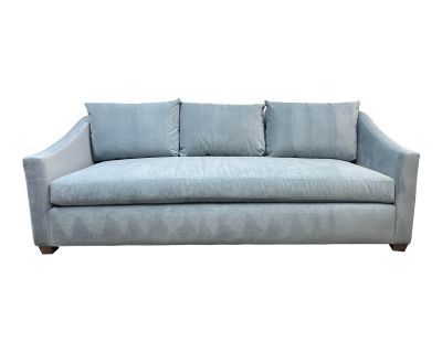 Custom Design Sullivan Sky Velvet Sofa