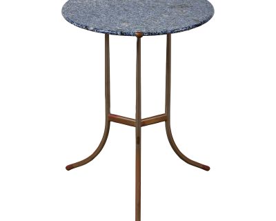 Cedric Hartman Side Table With Blue Granite Top