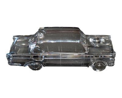 Baccarat Fiat Car Crystal Paperweight - Model 1800/2100 - 1959