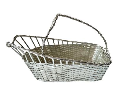 Vintage French Silver Wine Caddy/ Basket