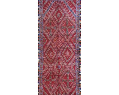 1980's Moroccan Beni M'Guild Wool Rug